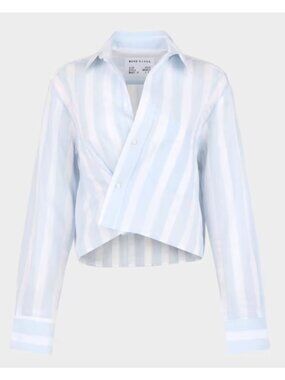 NWT Cissa The Shorty Striped Shirt Size Medium Large Bedford Stripe